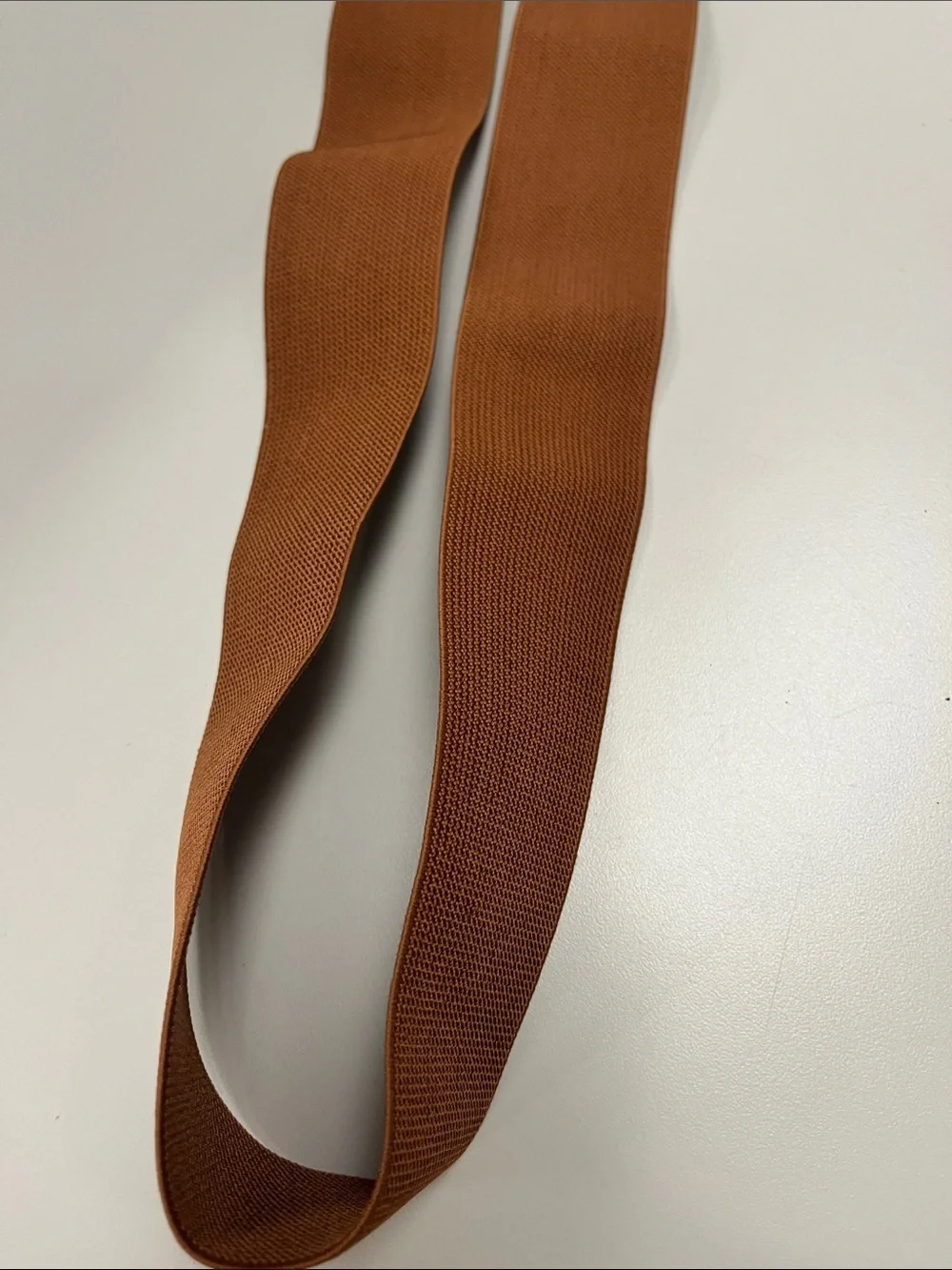 Source Unknown Brown Elastic Leather Accent Women's Belt XXL